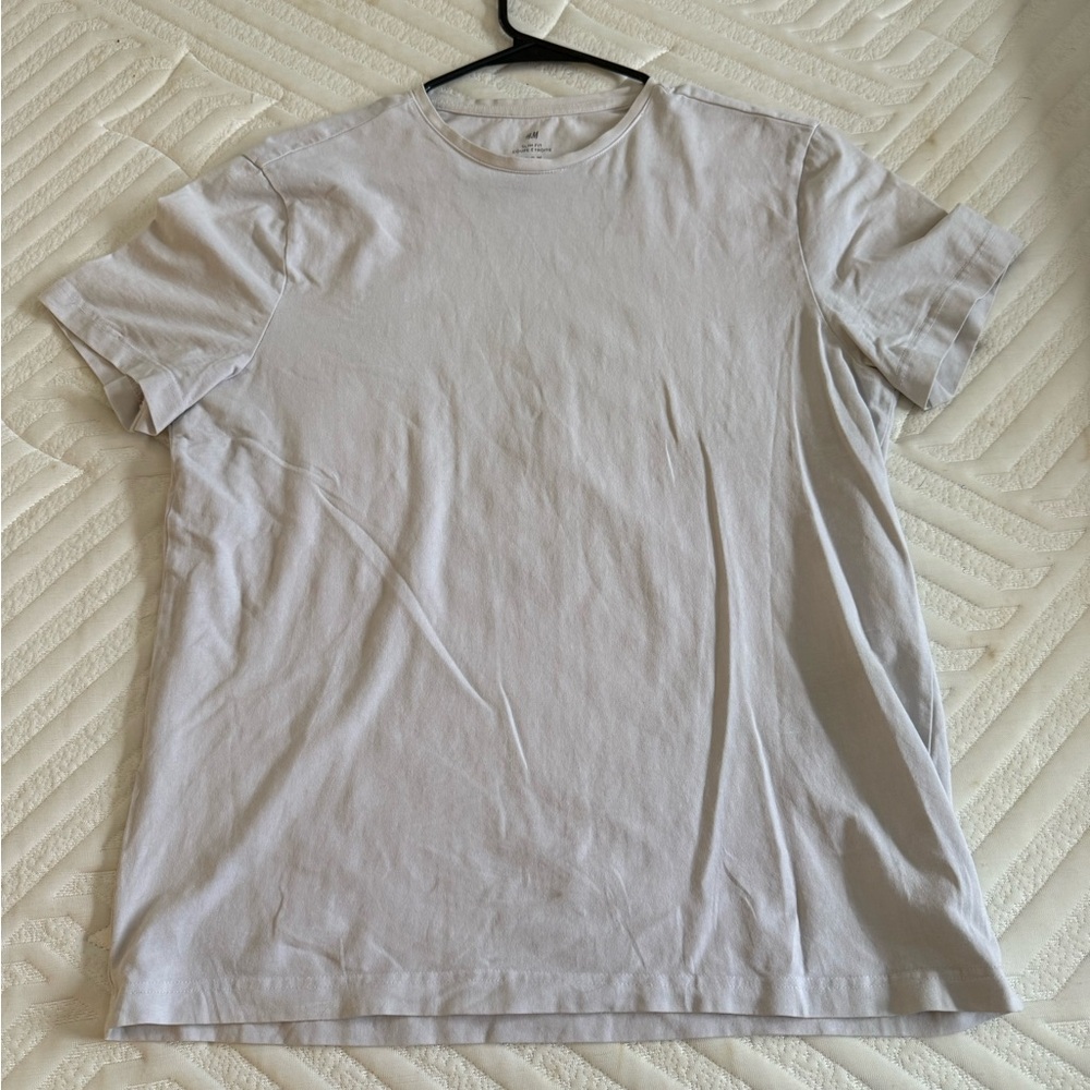 H&M Light Cream Men's Short Sleeve Tee